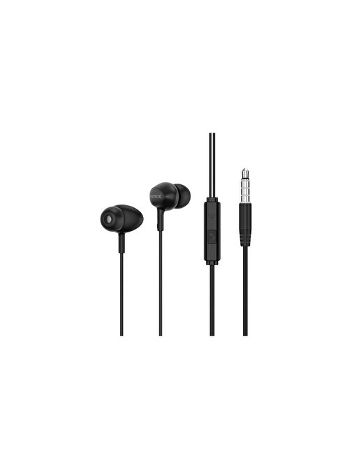 Sunix Stereo Mikrofonlu 3.5mm Kulak İçi Kablolu Kulaklık Siyah SX-16