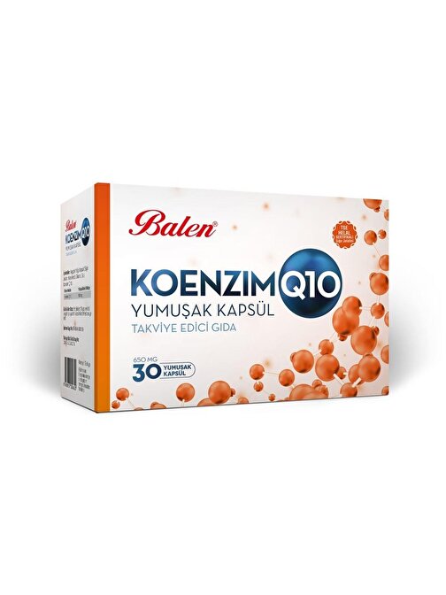 Balen Koenzim Q10 Yumuşak Kapsül Coenzyme Q10 Soft Capsule 30X650Mg