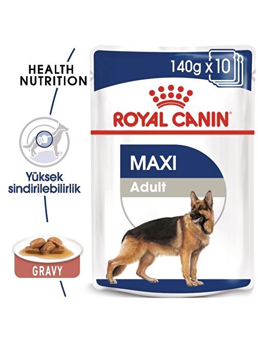 Royal Canin Maxi Adult Köpek Yaş Maması 10X140 Gr
