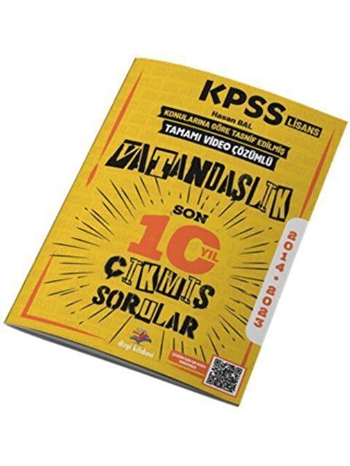 KPSS Lisans Vatandaşlık Son 10 Yıl Konu Konu Çıkmış Sorular Dizgi Kitap