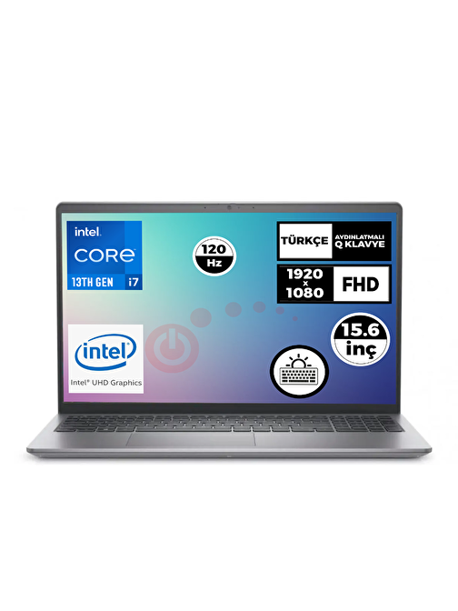 Dell Vostro 3530 Intel Core i7-1355U 8GB 512GB SSD 15.6" FHD 120Hz UBUNTU Taşınabilir Bilgisayar N1601PVNB3530U