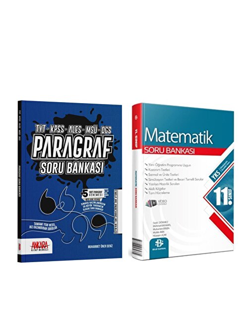 Bilgi Sarmal 11.Sınıf Matematik ve AKM Paragraf Soru Bankası Seti 2 Kitap