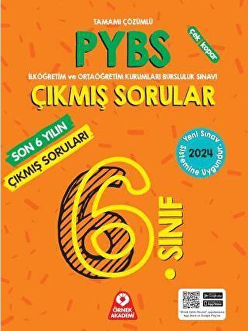 6. Sınıf PYBS Son 6 Yılın Çıkmış Soruları Örnek Akademi