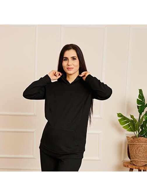 baby mom Emzirme Özellikli Hamile Sweatshirt Anne Giyim