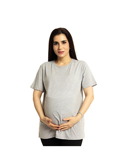 baby mom Hamile Basic Kısa Kol Tshirt Anne Giyim