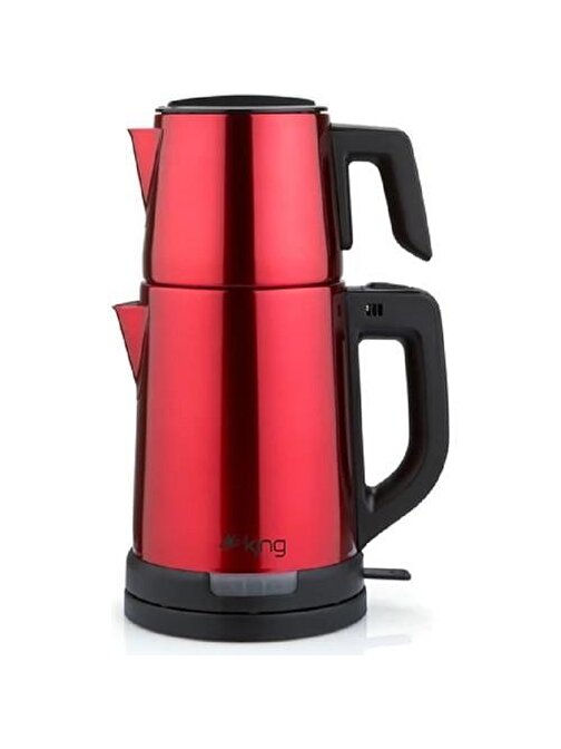 King KCM331 Tea Pro Inox Çay Makinesi Kırmızı