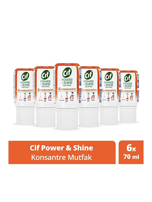 Cif Power & Shine Konsantre Mutfak 70 ML x 6 Adet