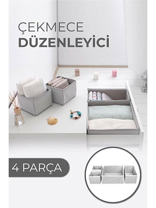 Çekmece Düzenleme Kutu Seti Organizer 4lü Set (3877)