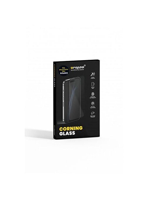 WRP CORNING GLASS BLACK PRIVACY FOR IP15 PRO MAX