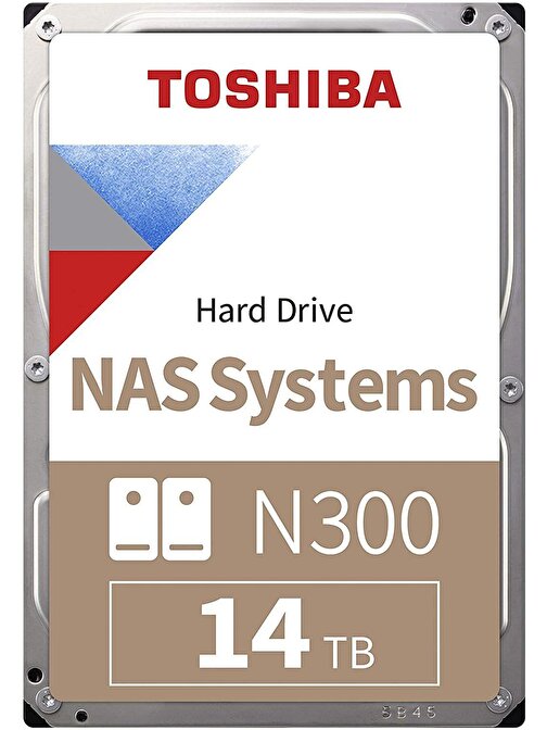 TOSHIBA N300 Serisi NAS Diski 14TB (HDWG21EUZSVA) (Distribütör Garantili) 3,5" 7200RPM SATA3 256MB