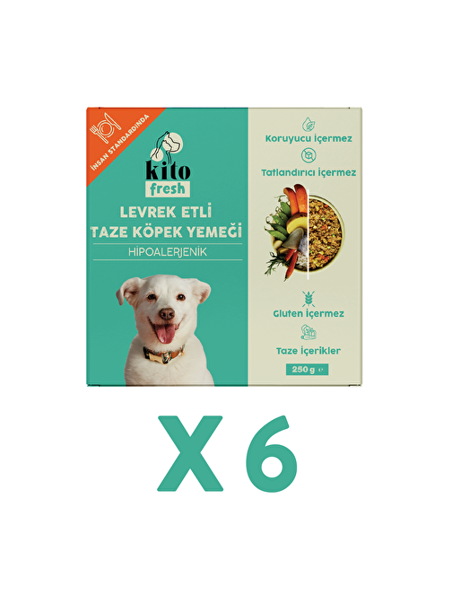 Fresh Levrek Etli Taze Köpek Yemeği X 6 (1,5 KG)