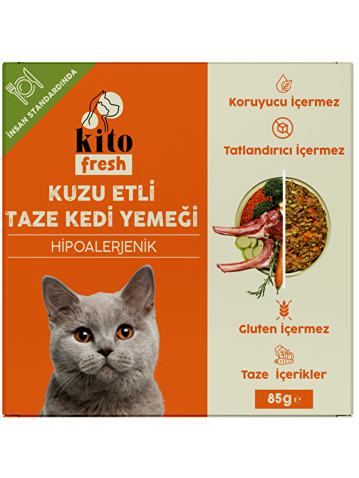 Fresh Kuzu Etli Kedi Yemeği 85 gr