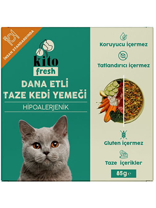 Fresh Dana Etli Kedi Yemeği 85 gr