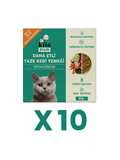 Dana Etli Kedi Kito Fresh X 10 (850 gr)