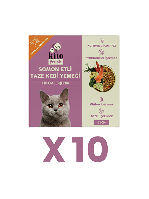 Somon Etli Kedi Kito Fresh X 10 (850 gr)