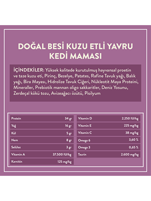 Yavru Kedi Maması 2 kg + Dana Etli Kedi Fresh X 6