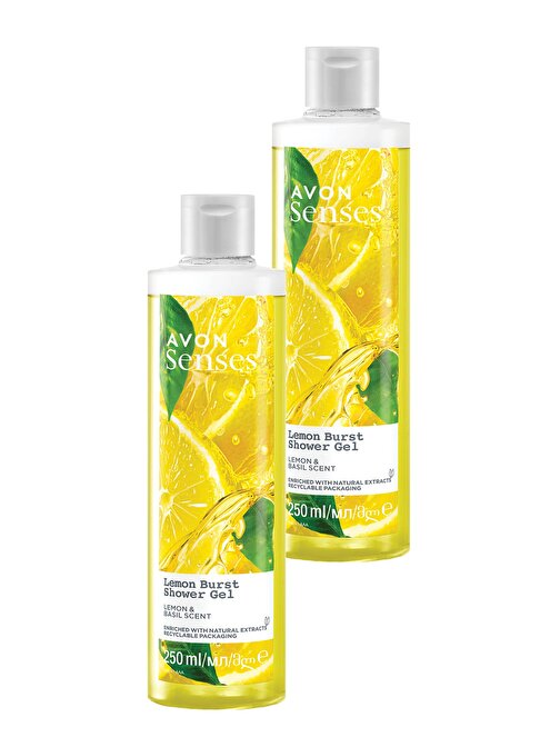Avon Senses Lemon Burst Limon ve Reyhan Kokulu Duş Jeli 250 Ml. İkili Set