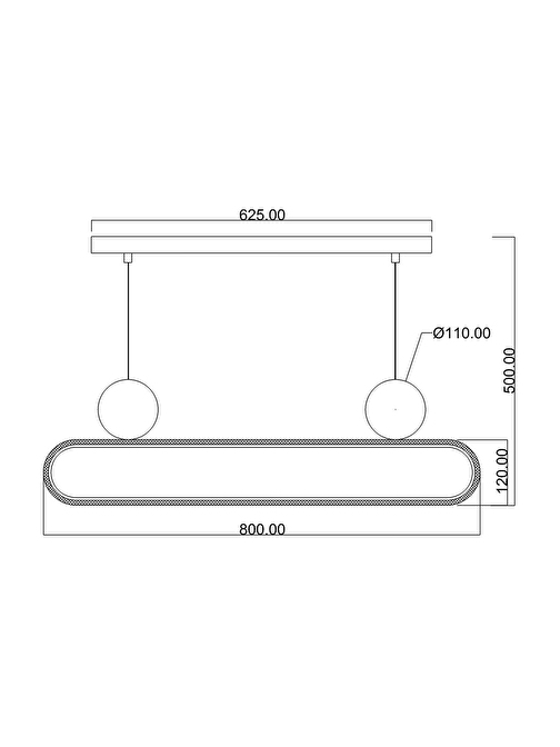 Dorbien EV-10381-BSY Siyah Boyalı Modern Avize Led Alüminyum