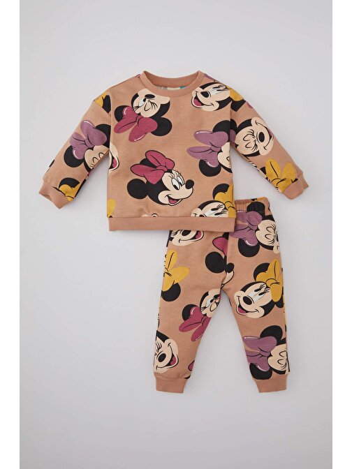 Kız Bebek Disney Mickey & Minnie Sweatshirt Eşofman Altı 2li Takım B1381A524SP