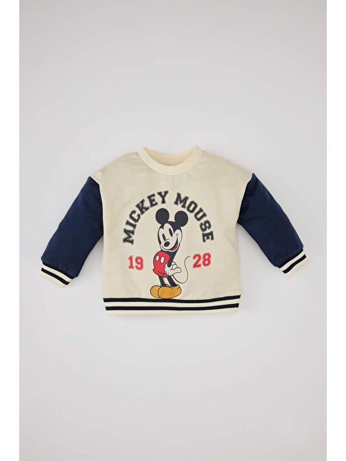 Erkek Bebek Disney Mickey & Minnie Bisiklet Yaka Sweatshirt A8745A524SP
