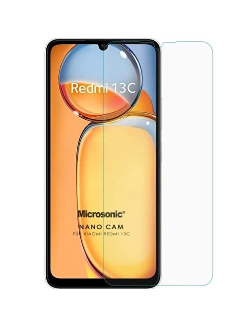 Tonex Redmi 13C Uyumlu  Temperli cam 9H sertlik 2.5D Ekran koruyucu