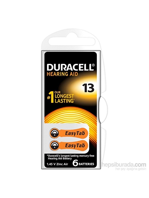 Duracell 13 Numara 6 lı İşitme Cihazı Pili