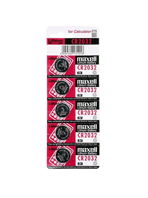 Maxell CR2032 3V Lityum Düğme Pil 5'li Paket