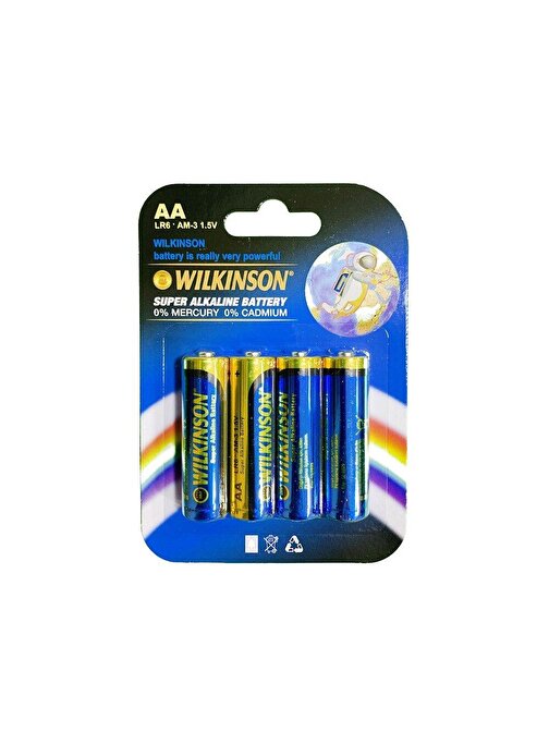 WILKINSON AA LR6 AM-3 4'lü 1.5 V Süper Alkalin Kalem Pil