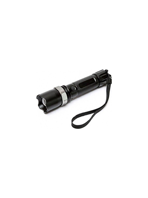 KM-110 Profesyonel Şarjlı El Feneri Ledli+Flashlight+Zoom Özellikli Tüfek Aparatlı 6 Parça Full Set