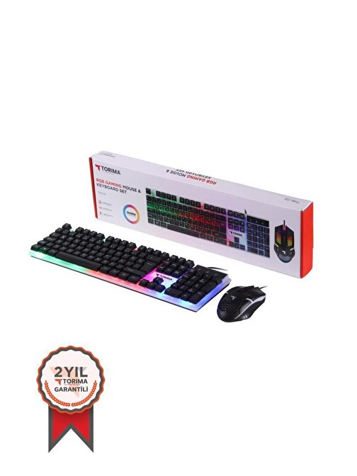 Torima TMK-03 Gaming Rgb Işıklı Kablolu Q Klavye Ve Mouse Seti Siyah