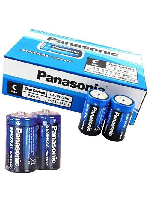 Panasonic Manganez Orta Boy C Pil 24 lü Paket