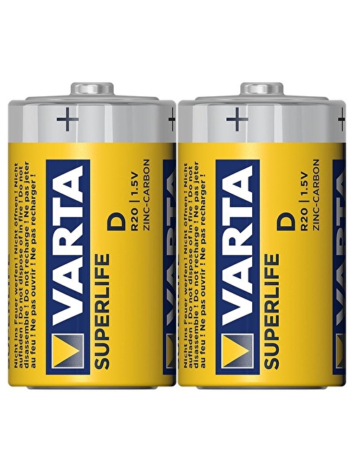 Varta Superlife Çinko Büyük D Boy Pil 24'lü Paket