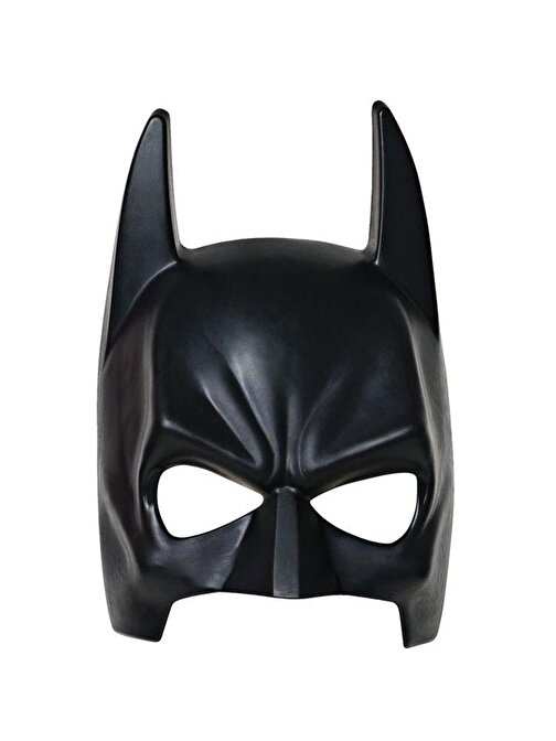 Siyah Renk Çocuk Boy Arkadan Lastikli Batman Maskesi Yarasa Adam