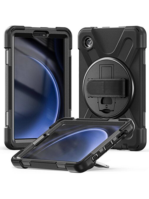 Gpack Samsung Galaxy Tab A9 Plus x210 Kılıf Defender Tablet Tank Koruma Standlı df5