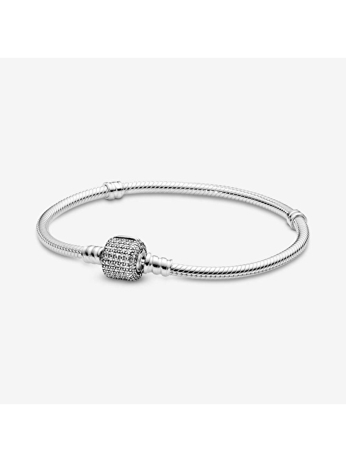 Pandora Gümüş Pavé Klipsli Bileklik 590723Cz 19Cm