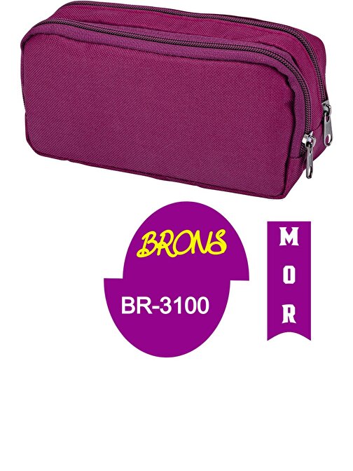 Brons Çift Bölmeli İki Gözlü Kalemlik Renk Seçmeli BR-3100