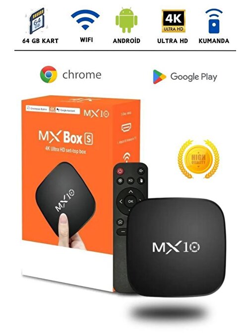 TORİMA MX10 4K Android TV Box Medya Oynatıcı Android 7.1 Tv Box Tv Stick Medya Oynatıcı Smart Tv Wifi