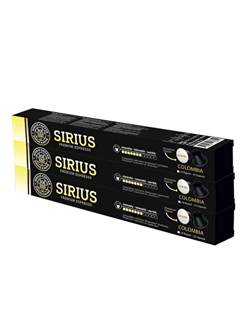 Sirius Nespresso Uyumlu Single Origin Kapsül Kahve 7 Colombia 3'lü Set (30 Kapsül)