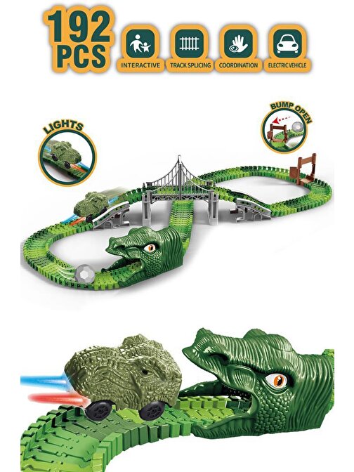 Kayyum Oyuncak Dinosour Tracks 192 Parça Dinozor Temalı Hareketli Raylar 8041