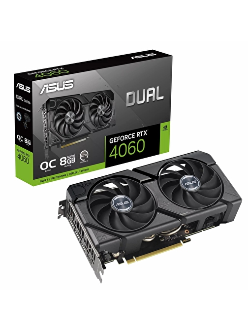 ASUS DUAL-RTX4060-O8G-EVO 8GB Geforce RTX4060 GDDR6 128bit HDMI 3xDP 16x Ekran Kartı