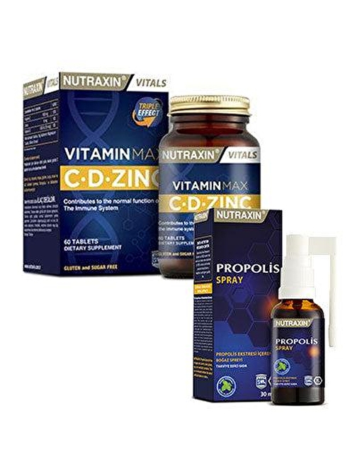 Nutraxin Propolis Sprey & Vitamin Max C- D- Zinc