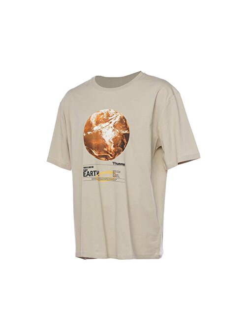 Hummel Hmlbellamy Oversize T-Shirt Erkek Günlük Tişört 911881-8140 Bej