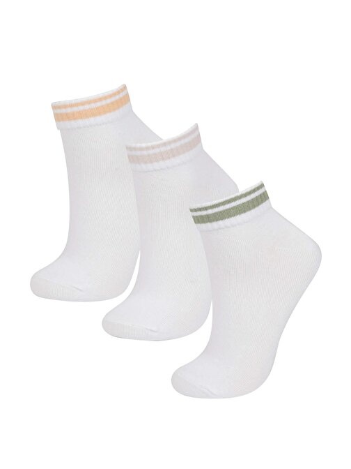 Kadın 3lü Pamuklu Patik Çorap B6029AXNS