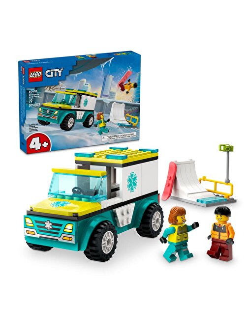 LEGO City Acil Ambulansı Ve Snowboardcu 60403