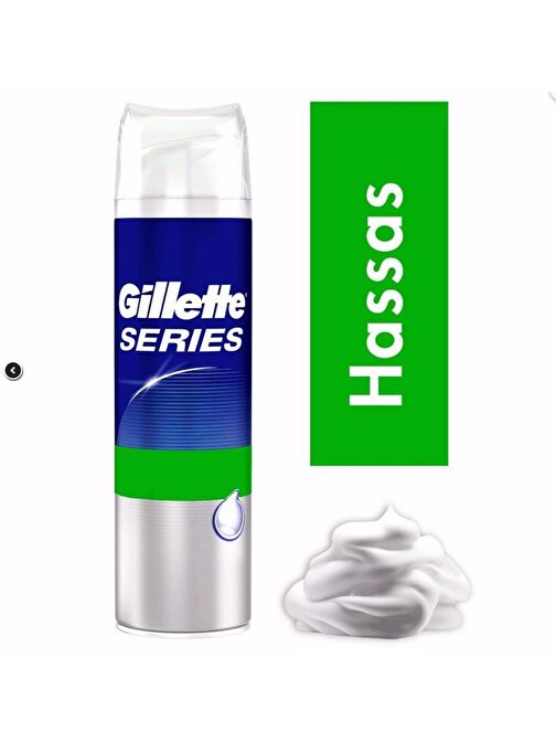 Gillette Series Sensitive Hassas Tıraş Köpüğü 200 + 50 ml