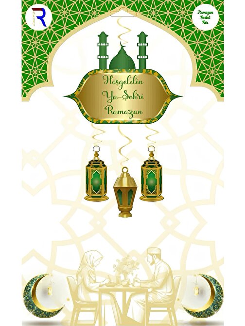 80 cm Sarkıt Hoşgeldin Ya Şehri Ramazan Banner - Hoşgeldin Ramazan Banner Ramazan Süsleri