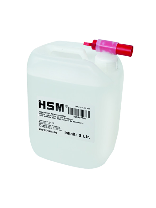 HSM Evrak imha Makinesi Yağı 5Lt/ Bakım solüsyonu