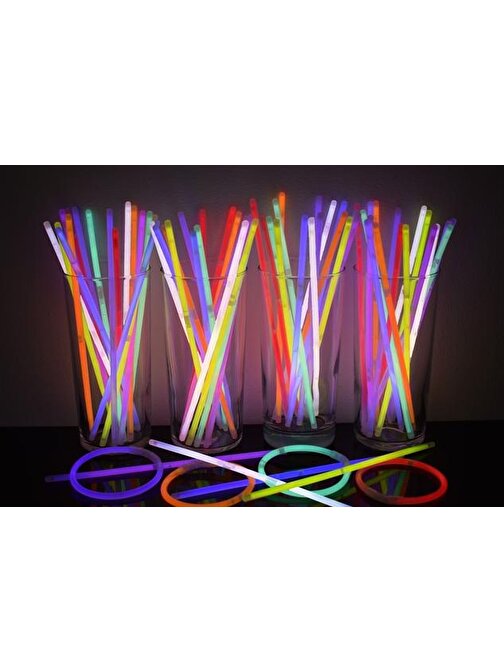 Glow Stick Fosforlu Neon Bileklik 50 Adet (3877)