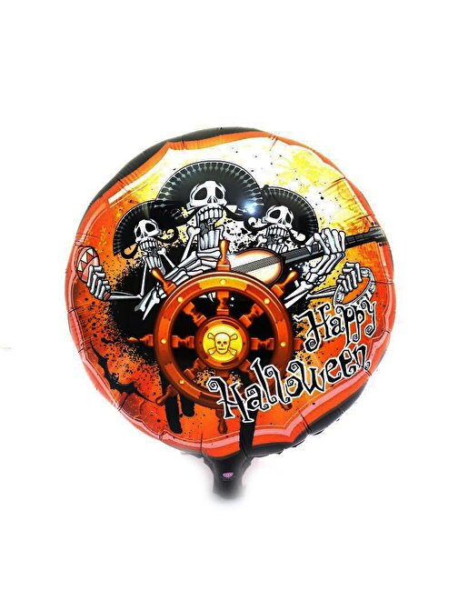 Kuru Kafalı Korsanlar Halloween Şekilli Folyo Balon 45 cm (3877)