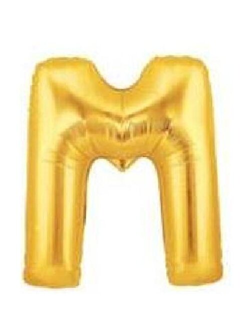 M Harf Folyo Balon Altın Renk  40 inç (3877)